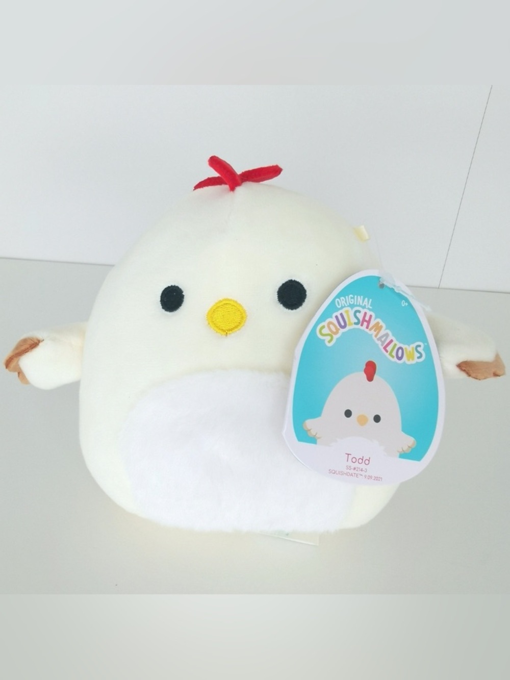 Squishmallows Todd Chick Plush - Cream, White & Red